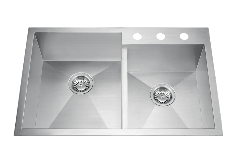Stainless Steel Double Bowl Handmade Topmount Kitchen Sink