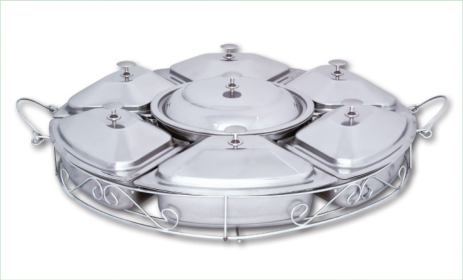 18.0 Stainless Steel Party Round Chafing Dish with Rack
