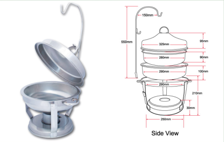 18.0 Stainless Steel Kenduri Half Size Chafing Dish