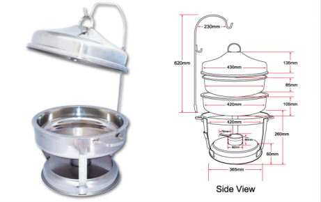 18.0 Stainless Steel Kenduri Chafing Dish